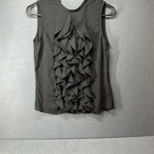 H&M Black Sleeveless‎ Ruffled Blouse